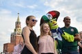 Red Square in Moscow during FIFA world cup. Russia Royalty Free Stock Photo