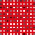 Red square pattern. Geometric pixel background. Abstract digital composition. Minimalist vector texture.
