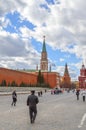 Red Square with Vasilevsky descent. Kremlin. Royalty Free Stock Photo