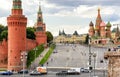 Red Square with Vasilevsky descent in Moscow Royalty Free Stock Photo