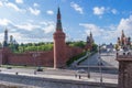 Red square view from Bolshoy Moskvoretsky Bridge, Moscow Royalty Free Stock Photo