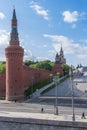 Red square view from Bolshoy Moskvoretsky Bridge, Moscow Royalty Free Stock Photo