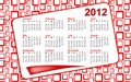 Red Squares 2012 Calendar