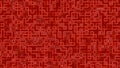 Red squares form complex interconnected circuitlike patterns Royalty Free Stock Photo