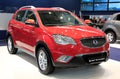 Red Ssang Yong Korando Royalty Free Stock Photo