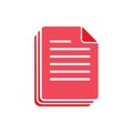 Red Stack of Documents Files Paperwork Forms Vector Graphics Illustration Royalty Free Stock Photo