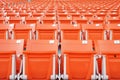 Red stadium seat Royalty Free Stock Photo