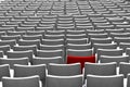 Red Stadium Seat Royalty Free Stock Photo
