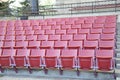 Red stadium seating
