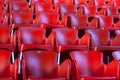 Red stadium seats Royalty Free Stock Photo
