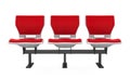 Red Stadium Seats Isolated