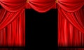 Red stage curtain.