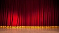 Red stage curtains