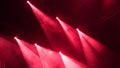 Red Stage Light Shines On Concert Stage Through Smoke Royalty Free Stock Photo