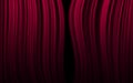 Red stage theatre curtain background with copy space Royalty Free Stock Photo