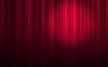 Red stage theatre curtain background with spotlight Royalty Free Stock Photo