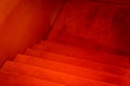 Red staircase, red stairs