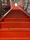 Red stairs Royalty Free Stock Photo