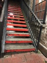Red stairway Royalty Free Stock Photo