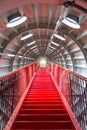 Red stairway sucessful concept