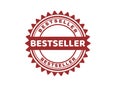 red stamp bestseller vector