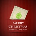 Red stamp christmas card