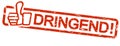 red stamp DRINGEND! Royalty Free Stock Photo