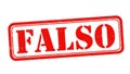 Red stamp with falso text isolated on white background Royalty Free Stock Photo