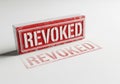Red stamp marked revoked Royalty Free Stock Photo