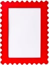 Red stamp photo image frame