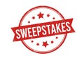 Red stamp sweepstakes Royalty Free Stock Photo