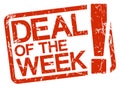 red stamp with text deal of the week Royalty Free Stock Photo