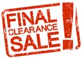 red stamp with text final clearance sale ! Royalty Free Stock Photo