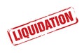 Red stamp and text LIQUIDATION. Vector Illustration