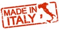 red stamp with text Made in Italy Royalty Free Stock Photo