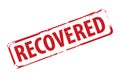 Red stamp and text recovered. Vector Illustration Royalty Free Stock Photo
