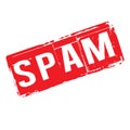 Red stamp and text spam. Vector Illustration Royalty Free Stock Photo