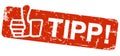 red stamp - tipp ! Royalty Free Stock Photo