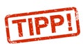 red stamp - tipp ! Royalty Free Stock Photo