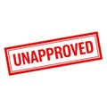 Red stamp unapproved isolated on white background Royalty Free Stock Photo