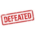 Red stamp with the word defeated isolated on white background Royalty Free Stock Photo