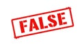 Red stamp with the word false - isolated on white background Royalty Free Stock Photo
