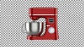 Red Stand Mixer with Stainless Steel Bowl Royalty Free Stock Photo