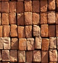 Red stapled bricks give a harmonic Royalty Free Stock Photo