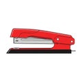 Red stapler illustration isolated on white background Royalty Free Stock Photo