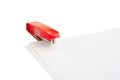 Red stapler Royalty Free Stock Photo