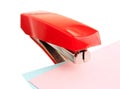 Red stapler Royalty Free Stock Photo