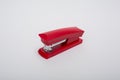 Red stapler isolated on a white background Royalty Free Stock Photo