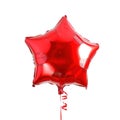 red star balloon for party isolated