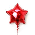 red star balloon for party isolated